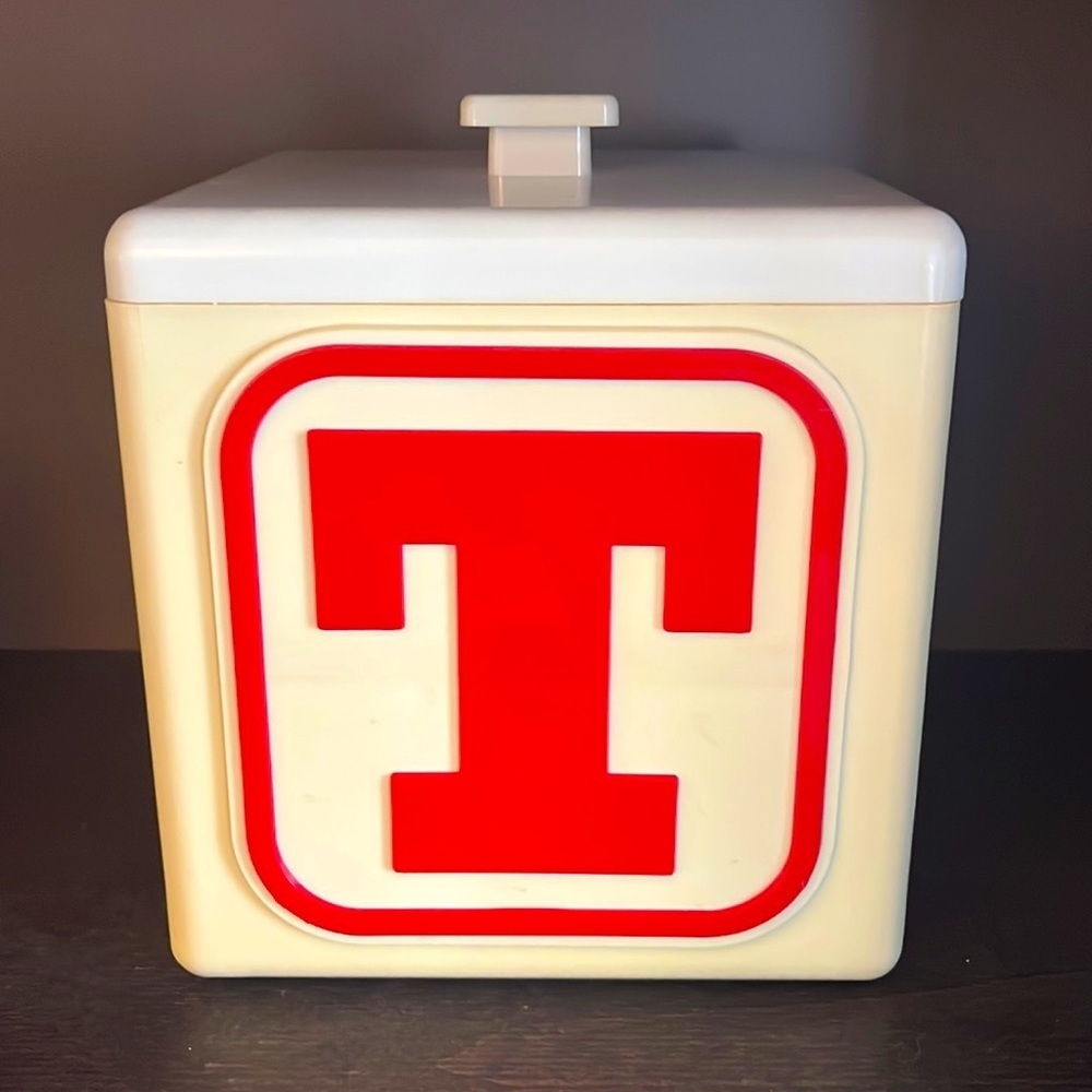 Vintage mid century 1960s TENNENTS lager ice bucket / storage container